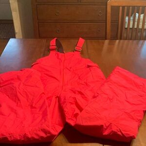 Columbia Kids bright pink snow Overalls